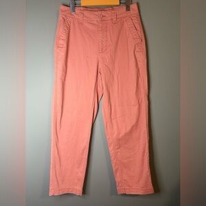 Old Navy size small Peachy Pink Chino Pants stretchy cotton straight leg